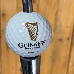 Guinness Beer Tap Handle Vtg Metal Wood Driver Club and Ball image 11