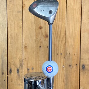 Chicago Cubs Beer Tap Handle Upcycled Driver Golf Club and Golf Ball