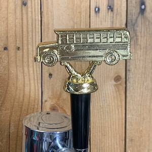 School Bus Beer Keg Tap Handle for Kegerator Vintage metal trophy