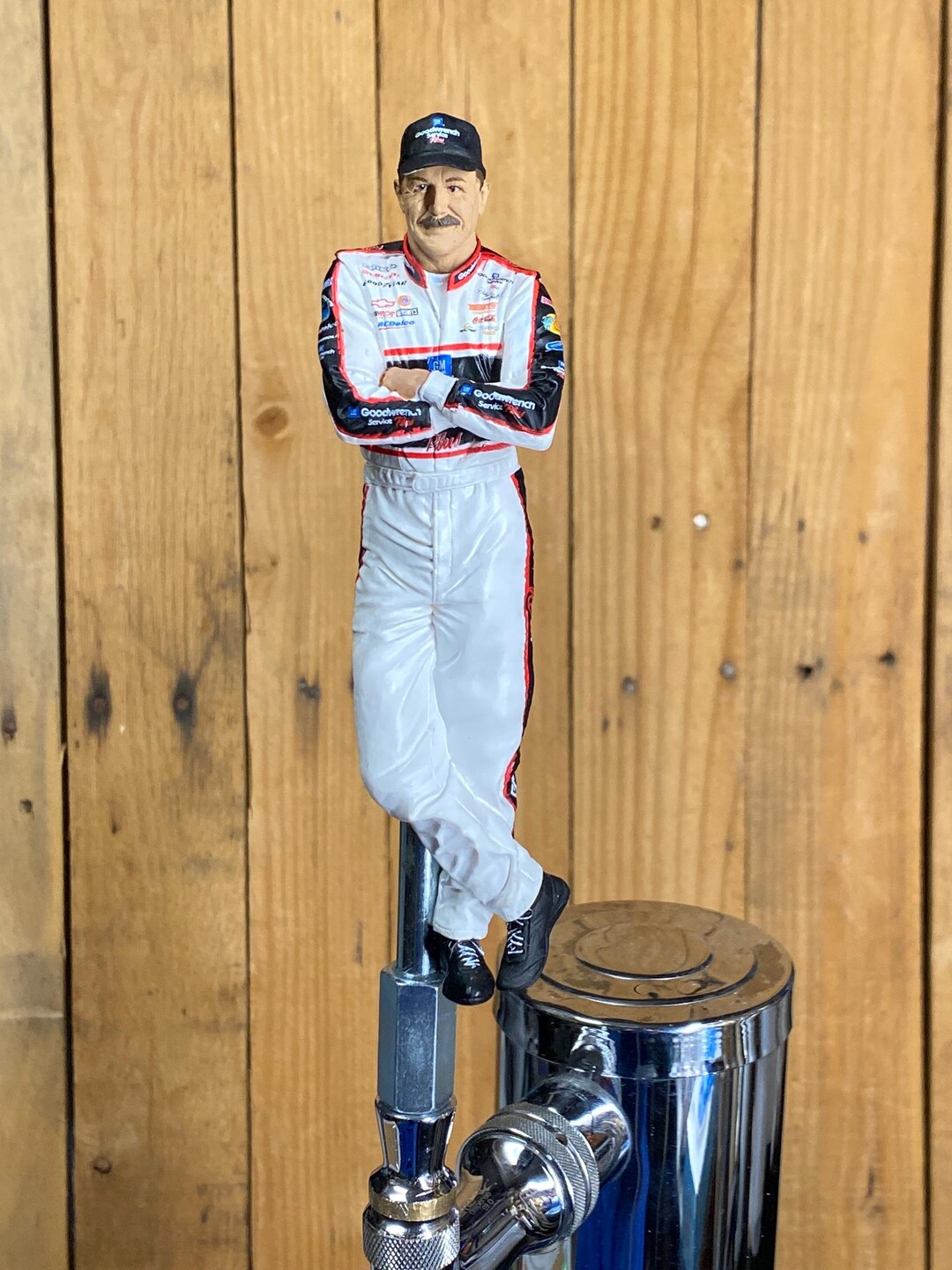 Dale Earnhardt NASCAR Beer Keg Tap Handle Car Racing Kegerator Black ...