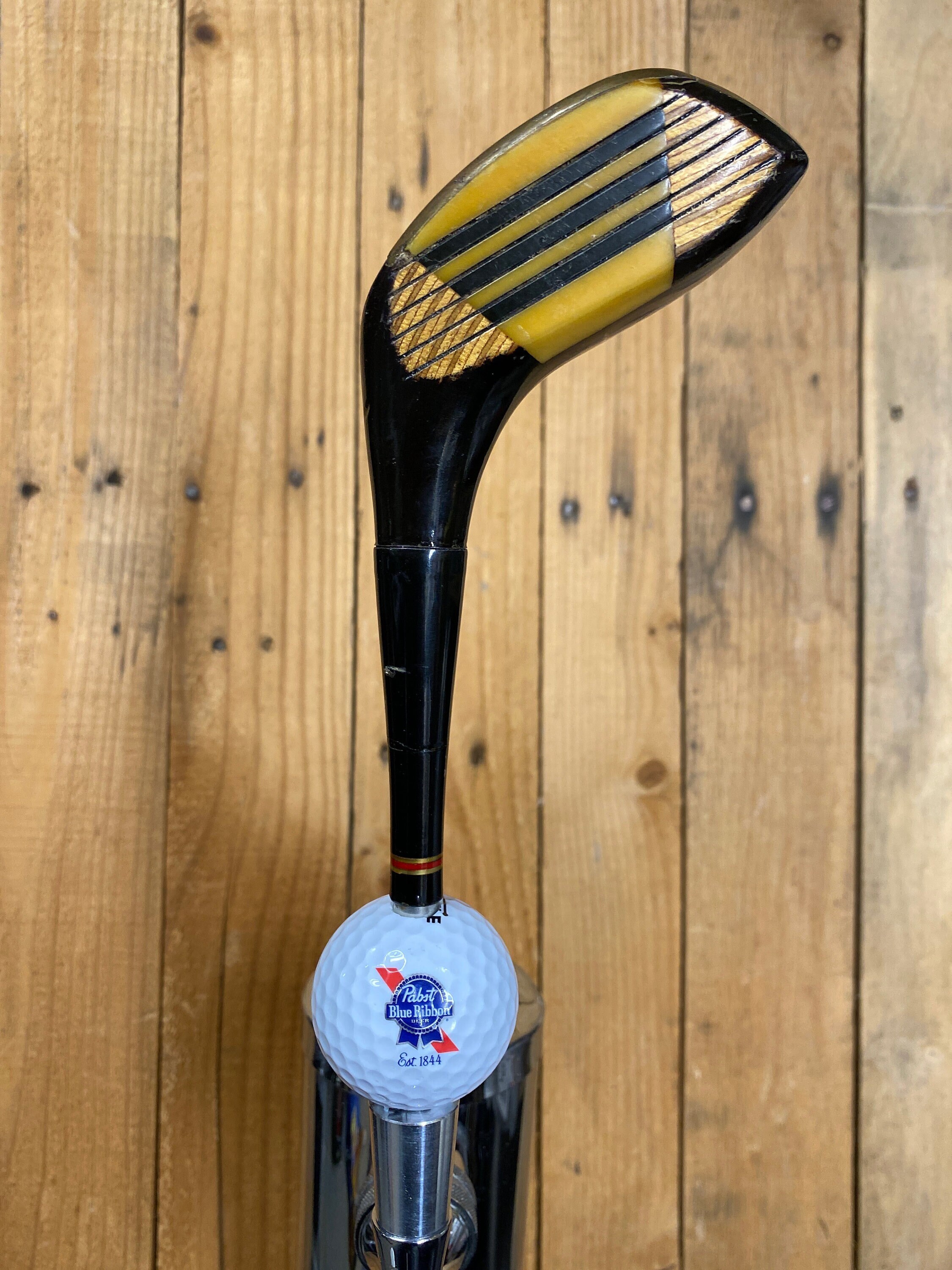 Pabst Blue Ribbon Tap Handle for Beer Keg Kegerator Vintage Wood