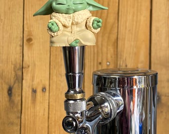 Star Wars Baby Yoda Mini Beer Tap Handle 2.75 Inch Grogu The Child Meditate