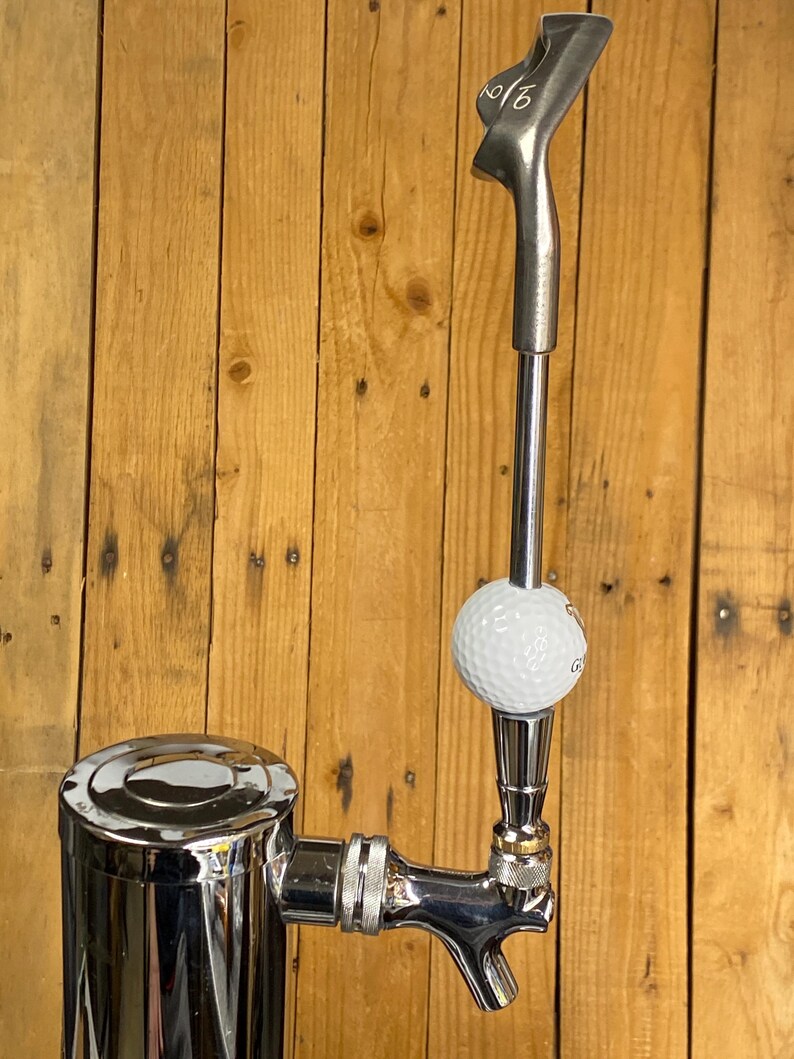 Guinness Beer Tap Handle Ping 9 Iron Golf Club and Ball 画像 9