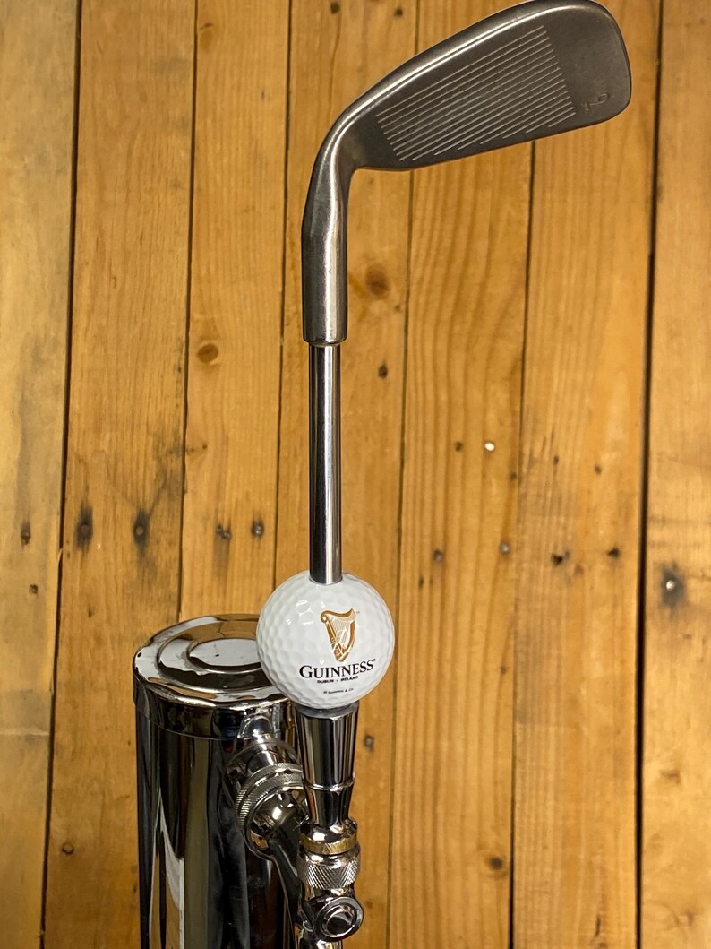 Guinness Beer Tap Handle Ping 9 Iron Golf Club and Ball 画像 10
