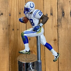 Indianapolis Colts Beer Keg Tap Handle Marshall Faulk White Jersey