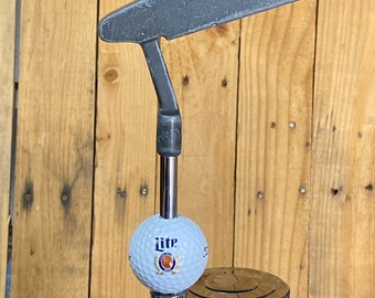 Miller Lite Tap Handle for Beer Keg Kegerator Vintage Putter Golf Club and Ball