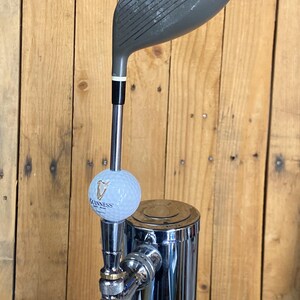 Guinness Beer Tap Handle Vtg Metal Wood Driver Club and Ball image 10