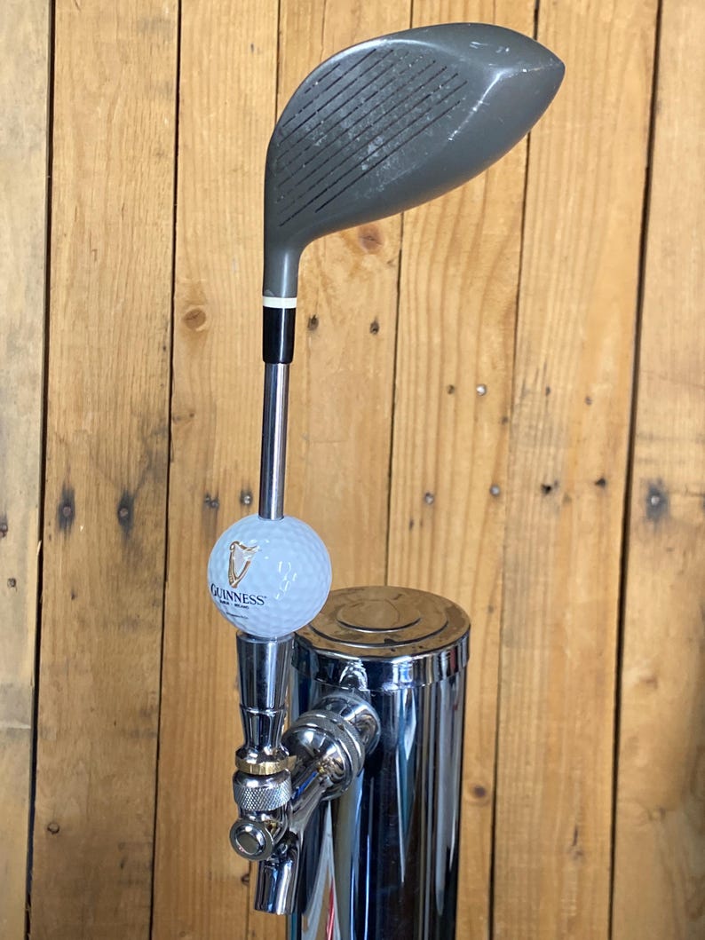 Guinness Beer Tap Handle Vtg Metal Wood Driver Club and Ball image 10