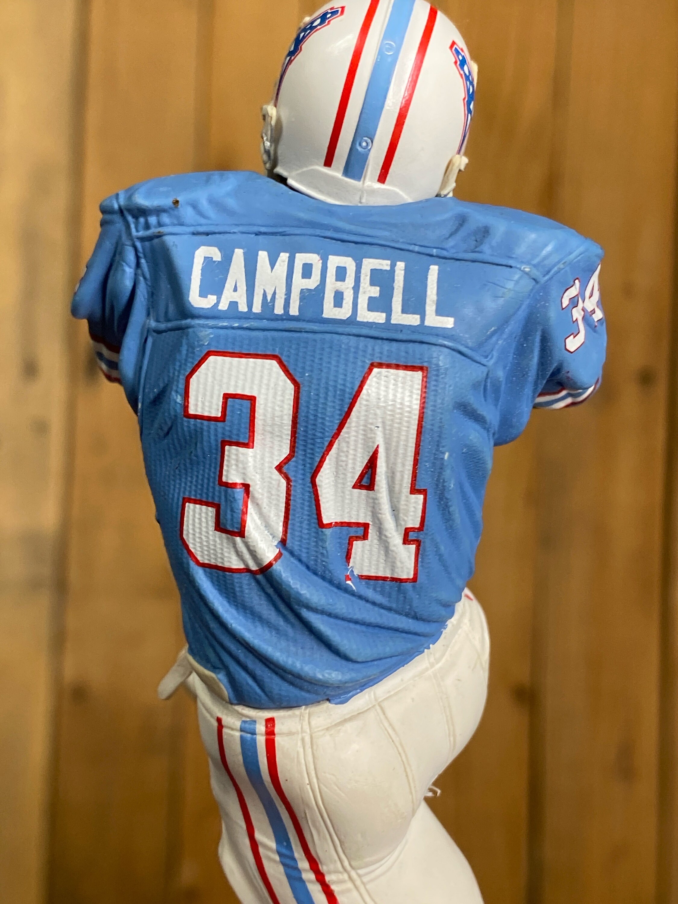 Houston Oilers Beer Tap Handle NFL Earl Campbell Retro Powder Blue