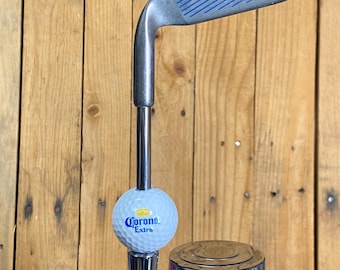 Upcycled Corona Extra Beer Tap Handle: Iron Golf Club and Callaway Ball