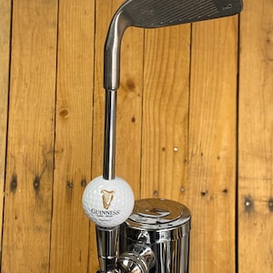 Guinness Beer Tap Handle Ping 9 Iron Golf Club and Ball 画像 1