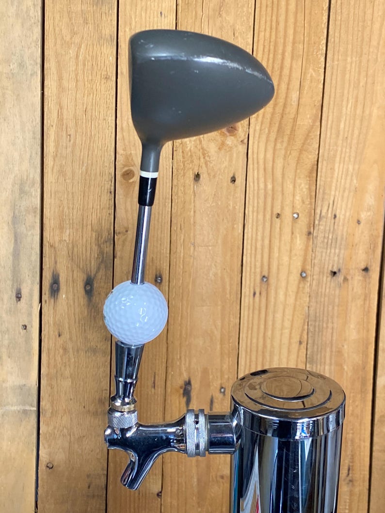 Guinness Beer Tap Handle Vtg Metal Wood Driver Club and Ball image 9
