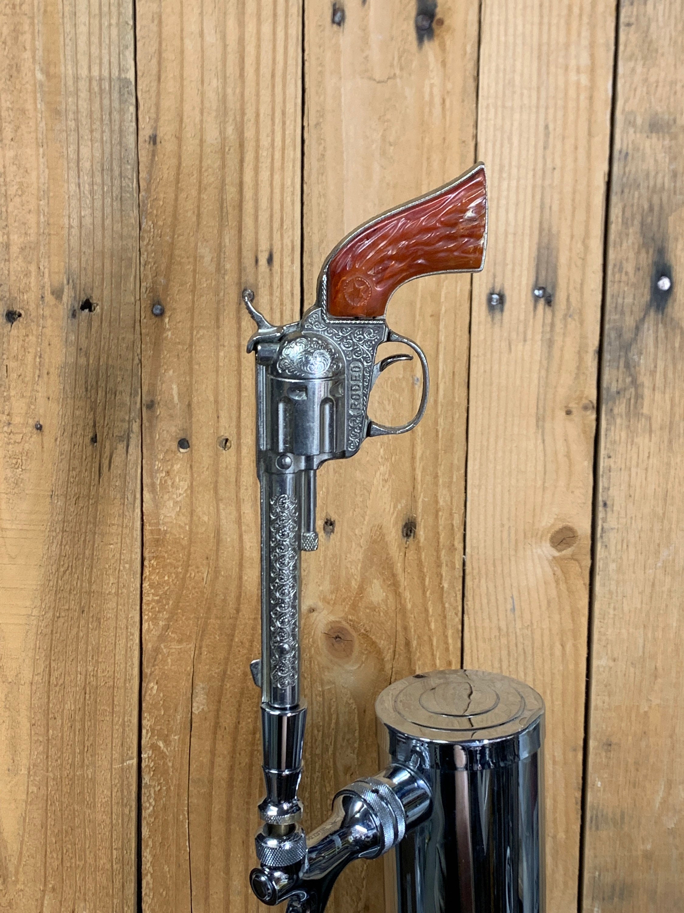 Cowboy Pistol Tap Handle for Beer Keg vintage toy metal cap gun pistol