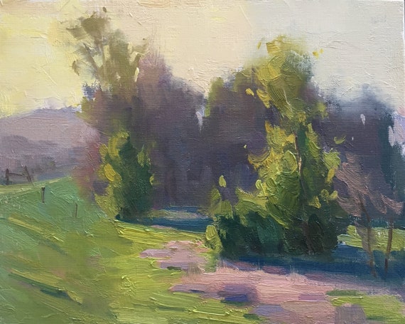 Evening Glow Original Contemporary Landscape Painting Oil Etsy Evening Glow Original Contemporary Landscape Painting Oil Etsy