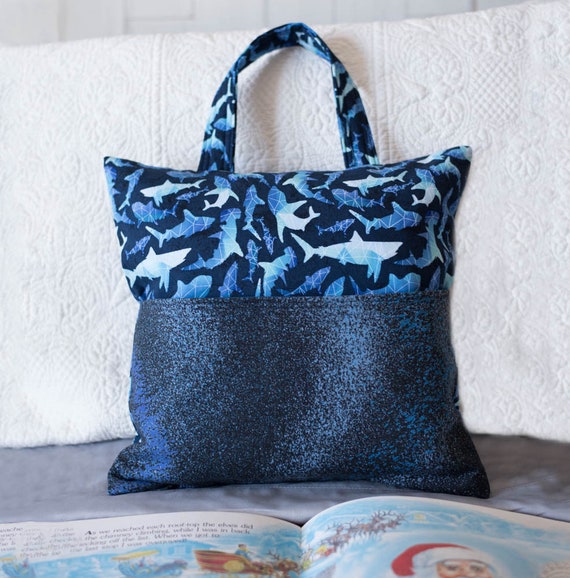 Shark Reading Pillow Shark Decor Book Pocket Pillow Gifts Etsy