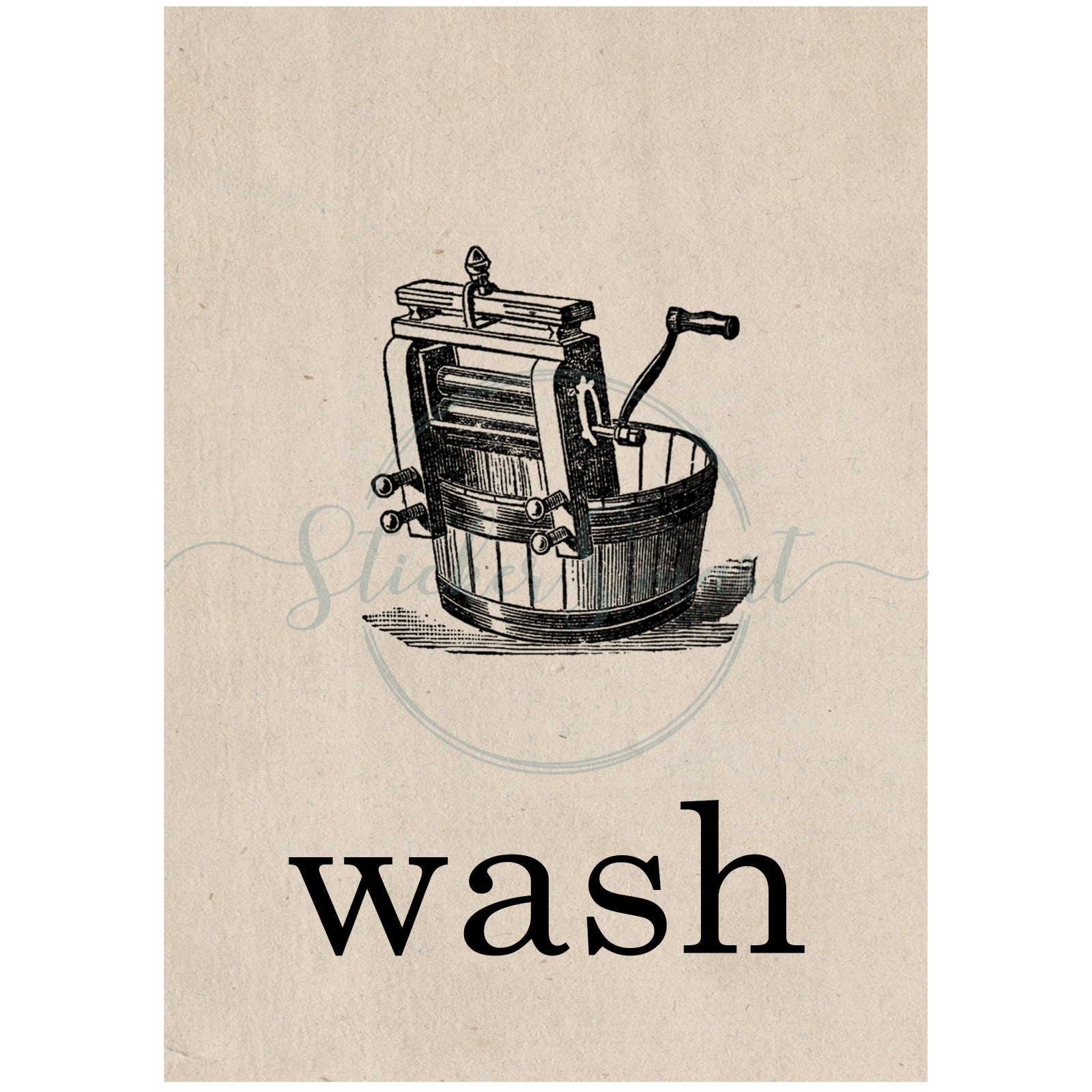 Set of 3 Removable Wall Sticker Vintage Laundry Prints Wash Etsy Australia