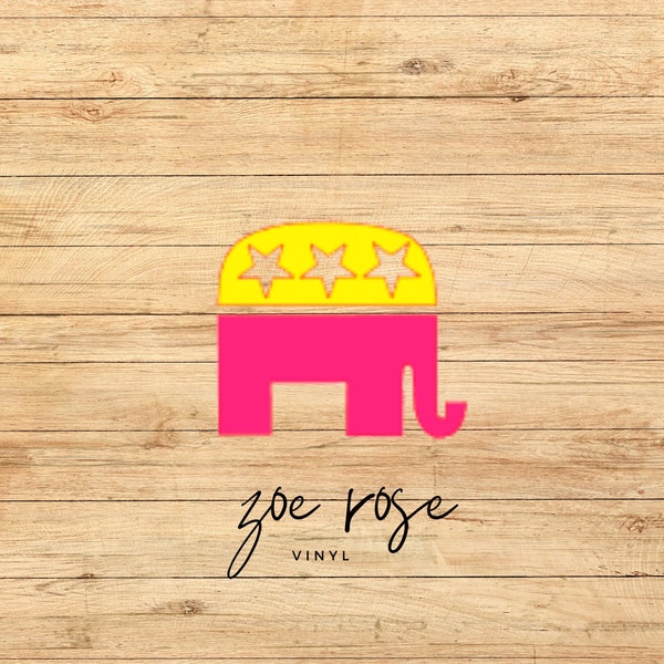 Republican Elephant Vinyl Decal Sticker in Many Sizes