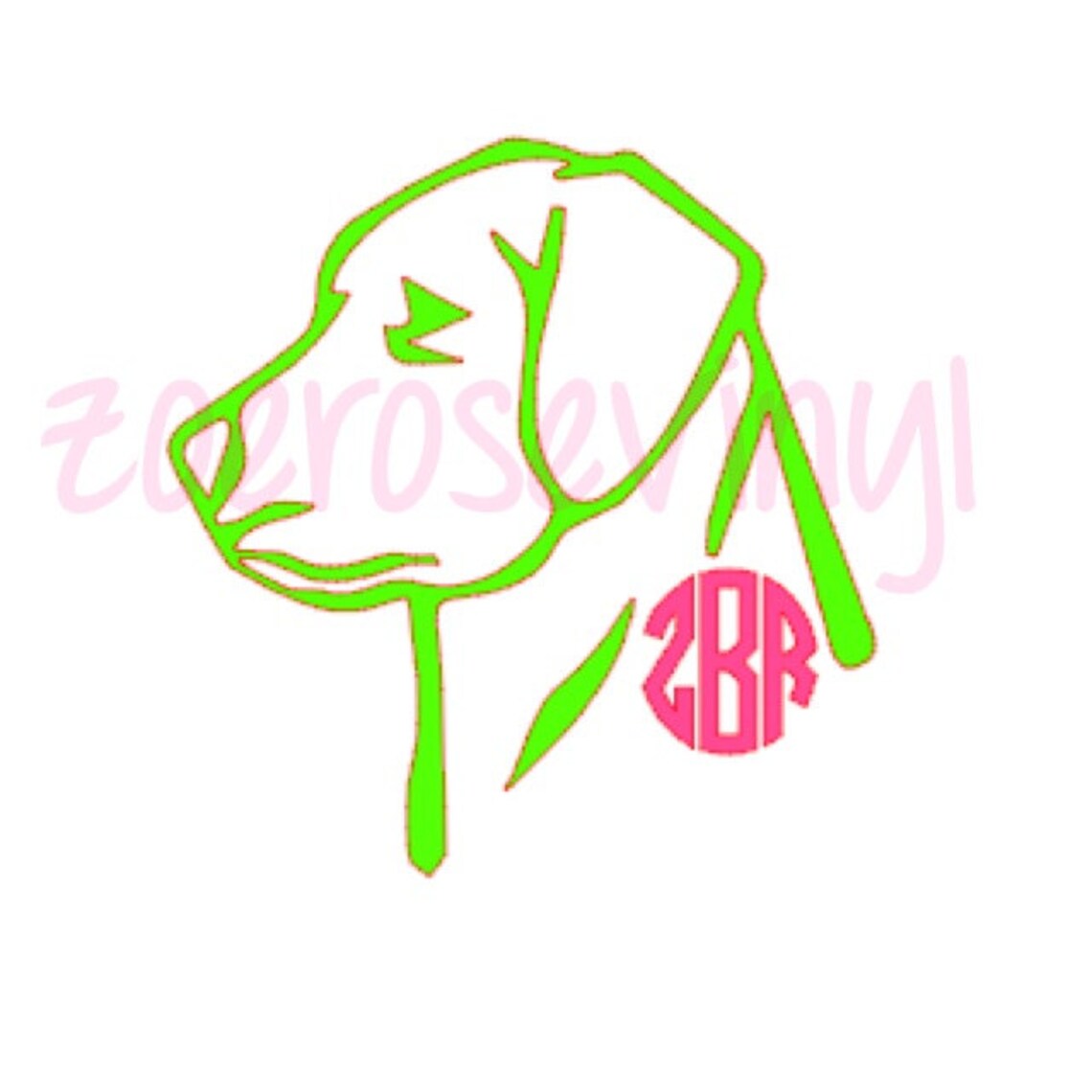 Labrador Retriever Monogram Vinyl Decal - Etsy
