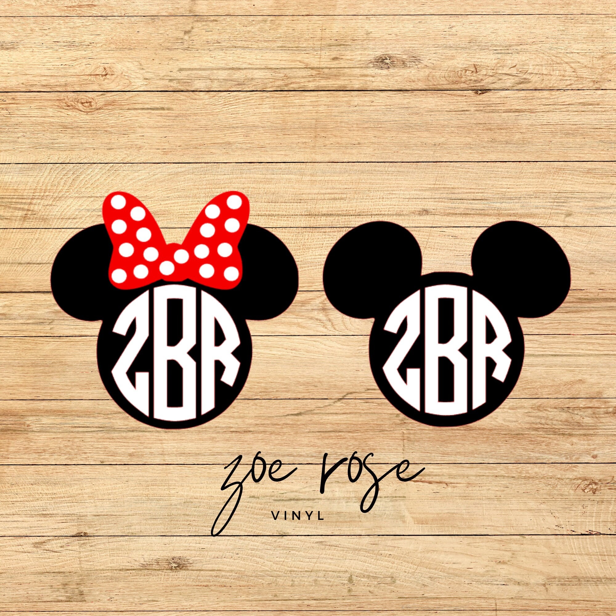 Minnie Mouse Monogram SVG - Gravectory