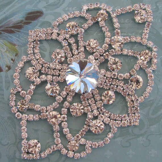 Items similar to Rhinestone Appliques, Bridal Rhinestone Appliques