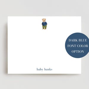 Bear Stationery Set, Baby Stationery Set, Ralph Lauren, Vintage Baby Boy, Baby Shower Gift, Newborn Gift, Custom Baby Gift, Thank you bild 2