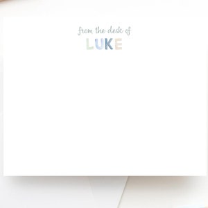 Ensemble de papeterie pour bébé, papeterie petit garçon, aquarelle pour enfants, cadeau d'anniversaire garçon, cadeau bébé personnalisé, carte de remerciement bébé, 5e anniversaire, k-5