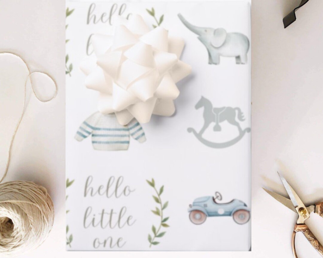 Baby Things Wrapping Paper, Vintage Baby, Baby Shower Wrapping Paper