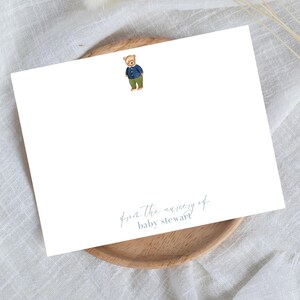 Bear Stationery Set, Baby Stationery Set, Ralph Lauren, Vintage Baby Boy, Baby Shower Gift, Newborn Gift, Custom Baby Gift, Thank you bild 4
