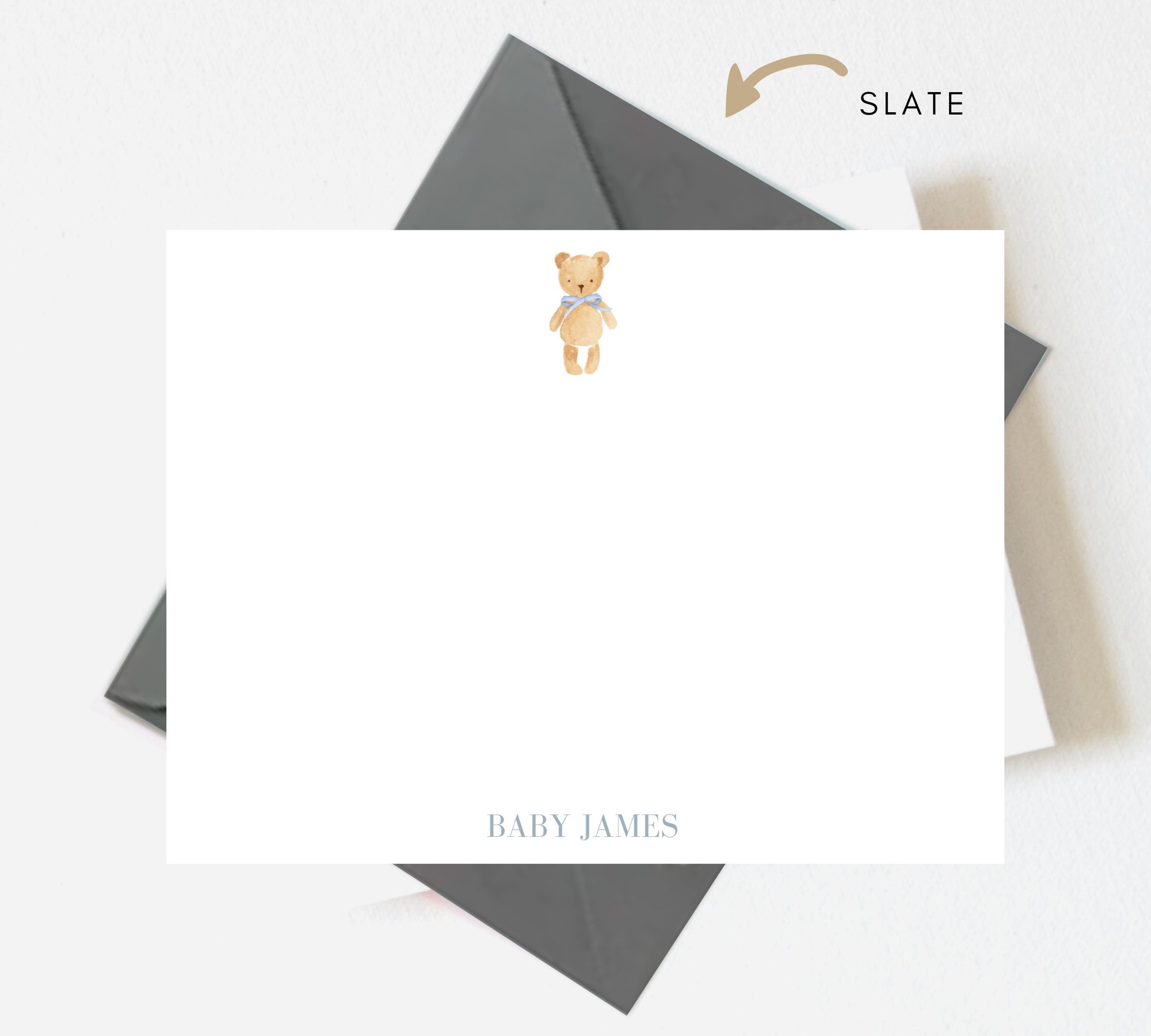 Bear Stationery Baby Stationery Set Vintage Baby Boy Little Etsy