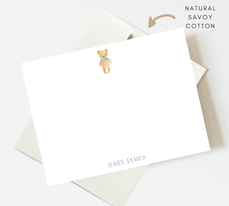 Bear Stationery Baby Stationery Set Vintage Baby Boy Little Etsy