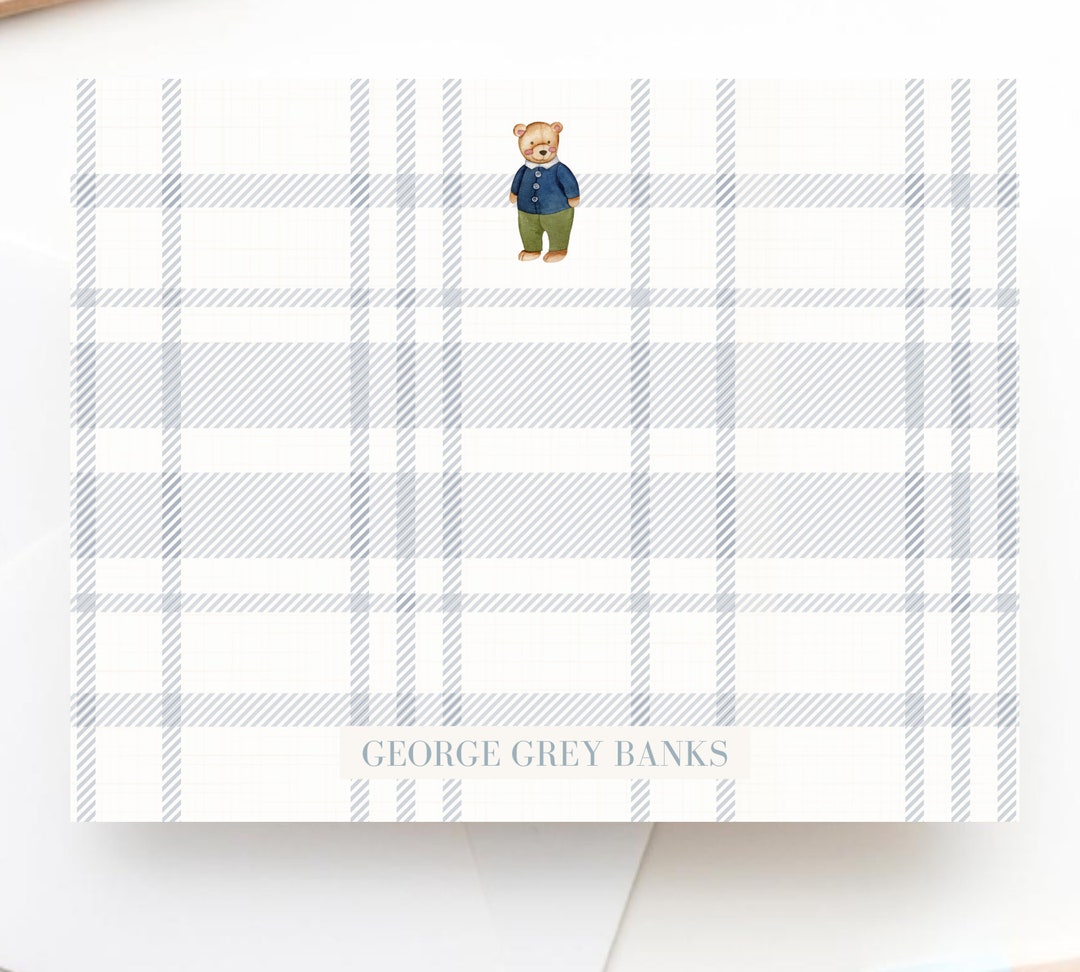 Bear Stationery Baby Stationery Set Vintage Baby Boy Little Etsy