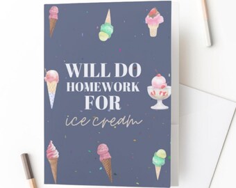 Ice Cream Folder - Etsy