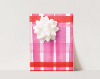 Bright Plaid Wrapping Paper, pink and red, pink Christmas, plaid wrapping, holiday wrapping paper, fun Christmas wrapping, red plaid