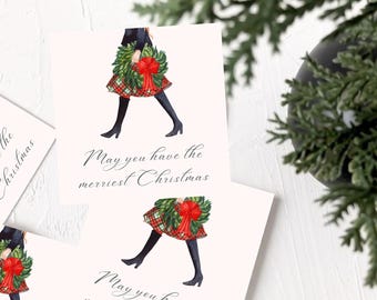 Christmas Gift Tag, Christmas wreath, Christmas tag, From the Kitchen of labels, Housewarming Gift Tags, Christmas Illustration
