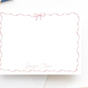 Ensemble de papeterie fille, bébé fille vintage, papeterie petite fille, cadeau de baby shower, cadeau nouveau-né, cadeau bébé personnalisé, cartes de remerciement bébé, noeud