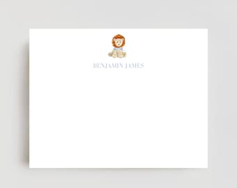 Lion Stationery, Baby Stationery Set, Vintage Baby Boy, Little Boy Stationery, Baby Shower Gift, Newborn Gift, Custom Baby Gift, Unique Baby