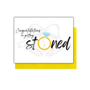 Felicitaciones por haberte drogado, tarjeta de compromiso, felicitaciones, tarjeta de compromiso divertida, tarjeta de matrimonio, regalo de despedida de soltera