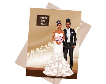 Happily Ever After / Marriage / Congratulations / Wedding Card / Wedding / Bridal Gown / Tux  / Marriage / Love /LGBTQIA+ /Lesbian / Brides