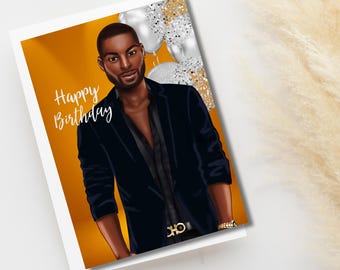 Tarjeta De Color Negro Para Cumpleaños | Vector Gratis
