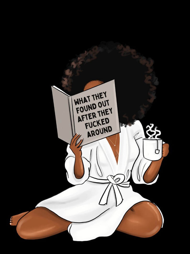 Book Lover Sticker Black Girl Funny Sticker Fck Around & Found Out image 2