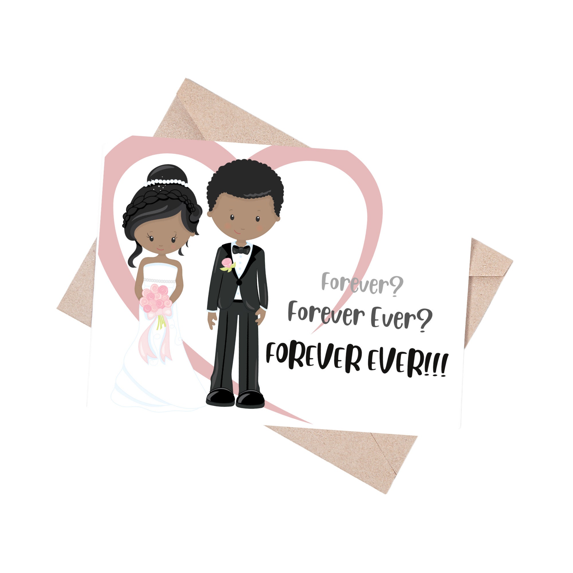 Forever Forever Ever Wedding Card/ Black Couple Funny Wedding - Etsy Forever Forever Ever Wedding Card/ Black Couple Funny Wedding - Etsy