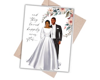 Happily Ever After / Marriage / Congratulations / Wedding Card / Wedding / Bridal Gown / Tux  / Marriage / Love