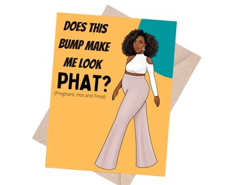 Oh Baby Baby, Pregnancy Card, New Baby Card, New Mother, Black Motherhood, Baby Shower Card, Mommy To Be