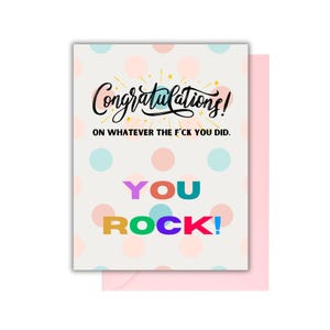 Lustige Glückwunschkarte, Herzlichen Glückwunsch zu jedem Anlass, Lustige Karte, Sie Rock Grußkarte
