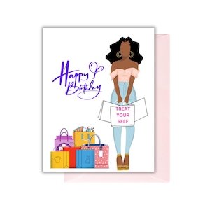 Regalati un biglietto d'auguri per lei, biglietto di auguri di buon compleanno / ragazza del compleanno / ispirato a Parks & Rec, biglietto per lei, regali di compleanno, regalo per lei