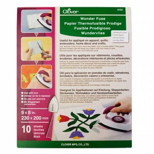 Wonder Fuse by Clover 9in x 8in Sheets 10ct