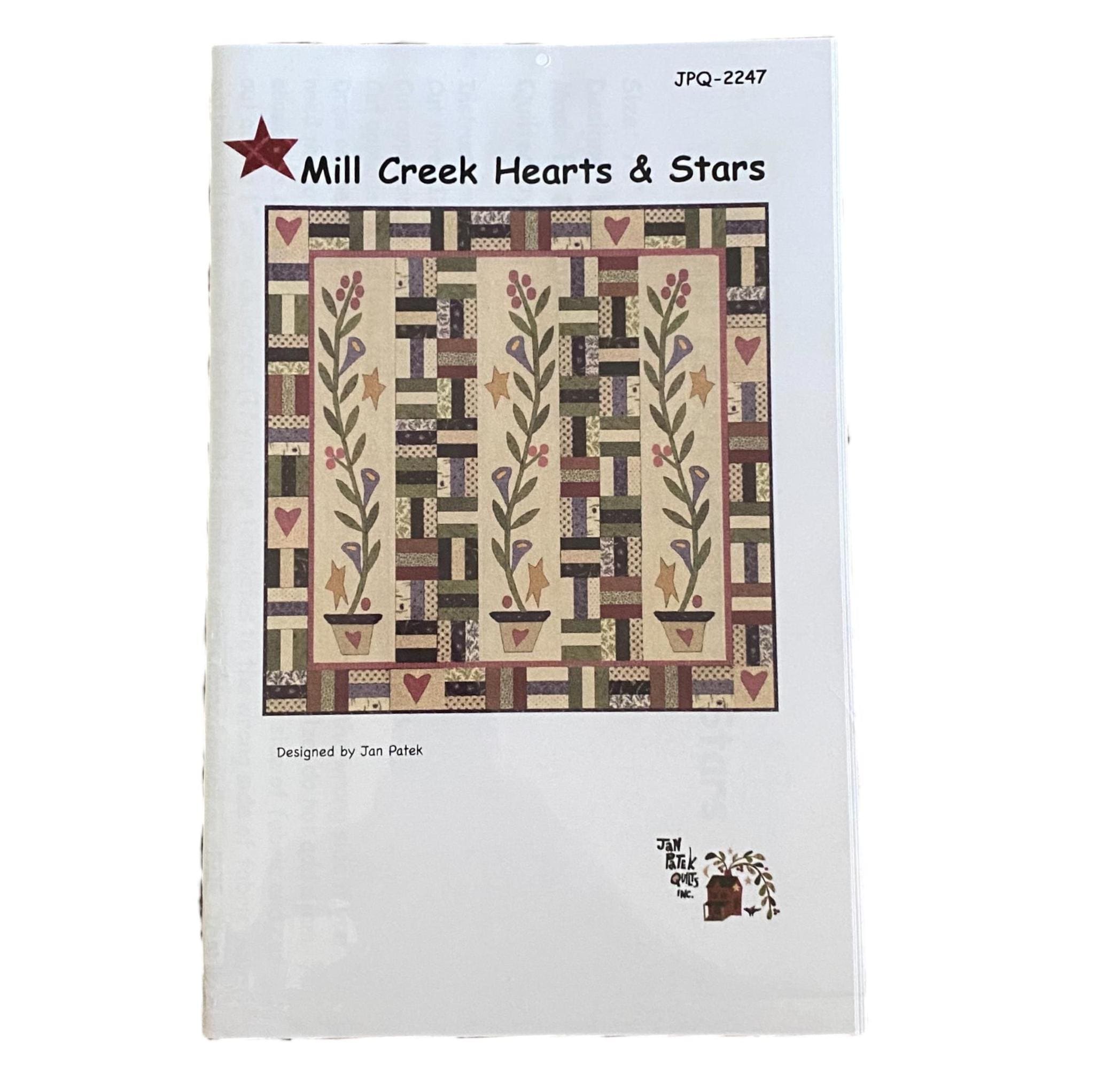 Mill Creek Hearts & Stars / By Jan Patek / Needle Turn Applique / Hand Applique / Quilt /