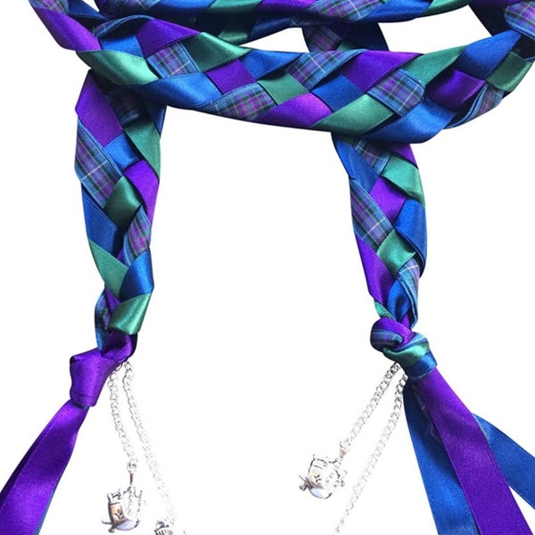 Tartan Wedding Hand Fasting / Cordon de liaison avec charmes par Dunns-bijoux