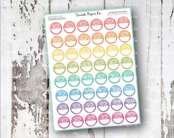 Workout Tracker Planner Sticker, health stickers, workout Sticker, exercise, healthy, health, fitness