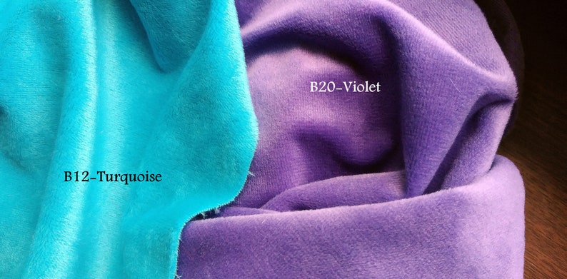 NEW COLORS Minky fabric, ultra soft cuddly velboa microfiber smooth fabric, 49 colors to your choice. zdjęcie 2
